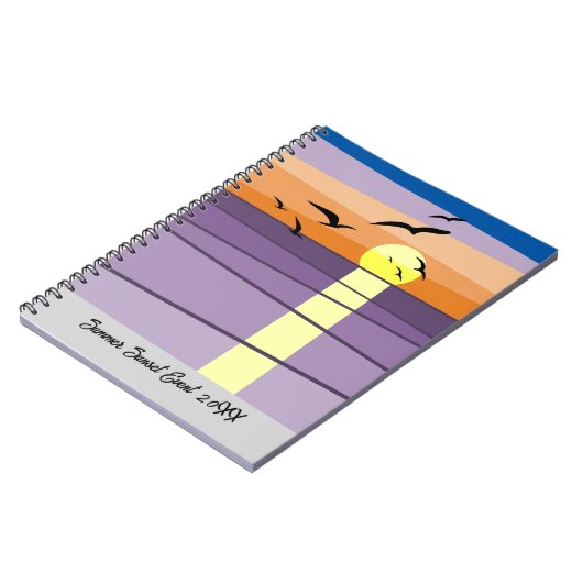 Carnet Événement Sunset été personnalisé (Côté gauche)