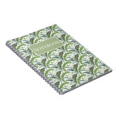 Carnet éventail fougère de design fait main - Vert (Côté Droit)