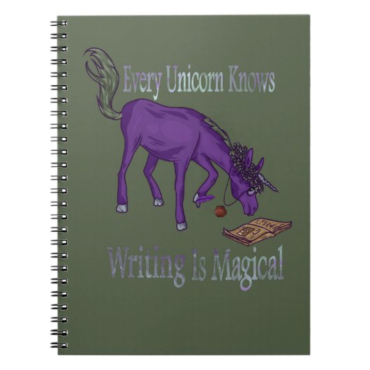 Carnet Every Unicorn Knows Writing Is Magical (Devant)