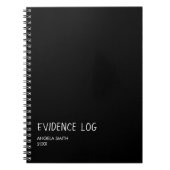 Carnet Evidence Log Notebook – Funny Dark Humor Journal,  (Devant)