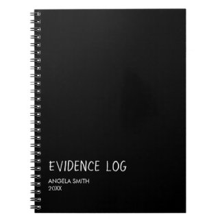 Carnet Evidence Log Notebook – Funny Dark Humor Journal, 