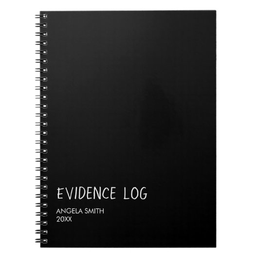 Carnet Evidence Log Notebook – Funny Dark Humor Journal,  (Devant)