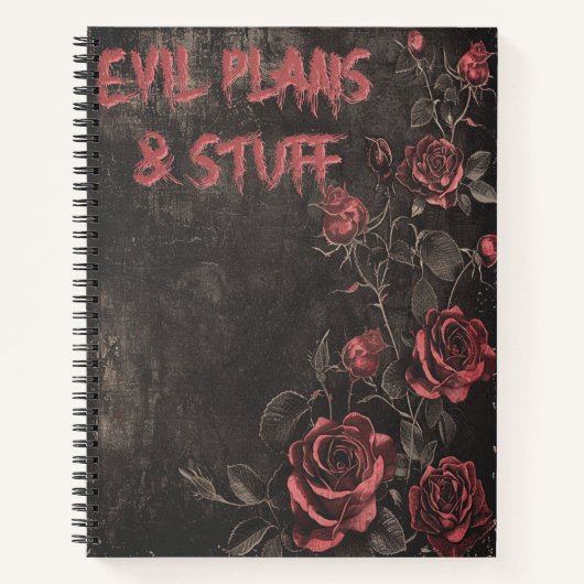 Carnet Evil Plans & Stuff Gothic (Devant)