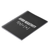 Carnet éviter l'équation de maths de négativité (Côté gauche)