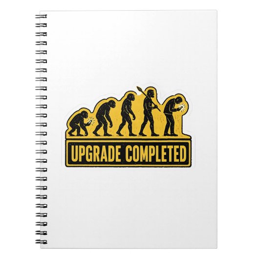Carnet Évolution drôle terminée mise à niveau (Devant)