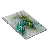 Carnet Évolution fractale, Art Abstrait Turquoise d'or (Côté Droit)