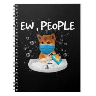 Carnet Ew Drôle Chien Laver les mains en portant le mas