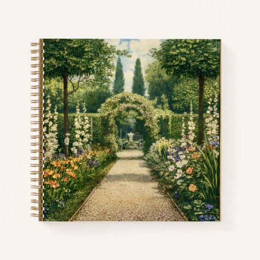 Carnet Ex Libris de jardin vintage  (Devant)