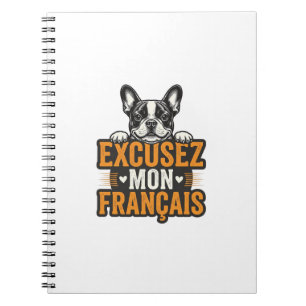 Carnet Excusez Mon Français Bouledogue Français Vintage