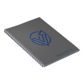 Carnet Executive Gris Charbon Moderne Cobalt  (Côté Droit)