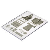 Carnet Exemples des costumes en soie et égyptiens, de (Côté gauche)