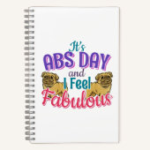 Carnet Exercice Abs Day Core - Amoureux des chiens Carlin (Recto)