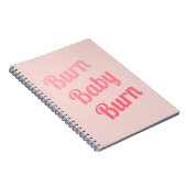 Carnet Exercice Motivation Burn Baby Rose (Côté Droit)