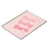 Carnet Exercice Motivation Burn Baby Rose (Côté gauche)