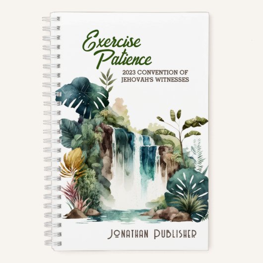 Carnet Exercice Patience Convention Cascade tropicale (Recto)