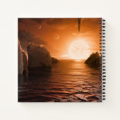 Carnet Exoplanet Trappist-1f De Son Côté Nocturne Icy. (Dos)