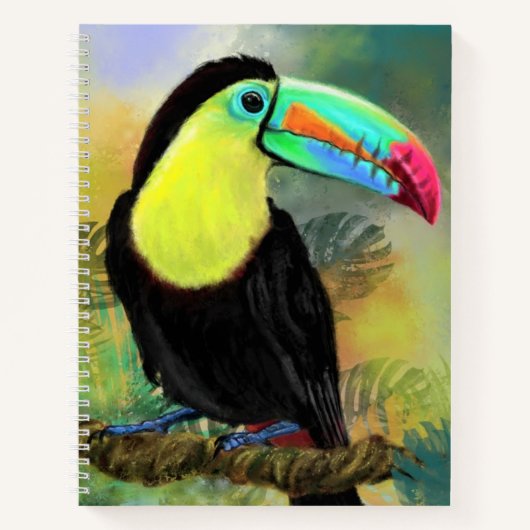 Carnet Exotique Tropical Toco Toucan Bird - Peinture Mign (Devant)