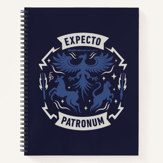 Carnet Expecto Patronum Graphisme Silhouette Vintage (Devant)
