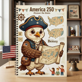 Carnet Explorateur de l'histoire américaine Aigle patriot