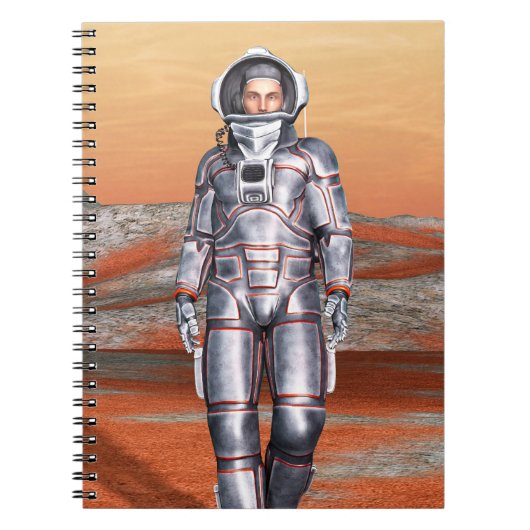 Carnet Explorateur de Mars Astronaute Planète Alien Art S (Devant)