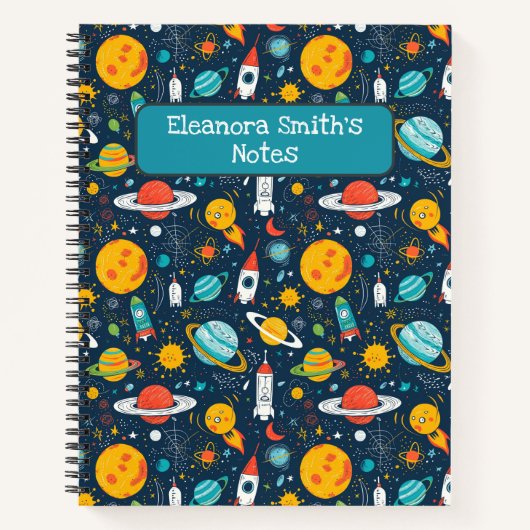 Carnet Exploration spatiale et planètes rentrée scolaire (Devant)