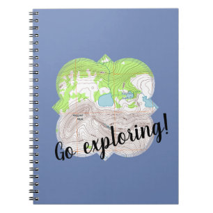 Carnet "Explorez" Carte topographique Quatrefoil