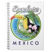 Carnet Explorez le logo rétro de Troncones Mexique (Devant)