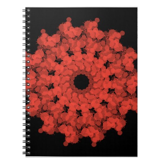 Carnet Explosion d'étoile rouge dans le ciel noir (Devant)