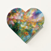 Carnet Explosion florale cosmique abstraite aux couleurs  (Dos)