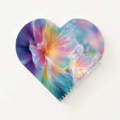 Carnet Explosion florale cosmique abstraite en pastel (Dos)