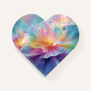 Carnet Explosion florale cosmique abstraite en pastel