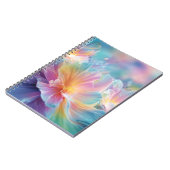 Carnet Explosion florale cosmique abstraite en pastel (Côté gauche)