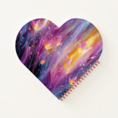 Carnet Explosion florale lumineuse abstraite (Dos)