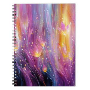 Carnet Explosion florale lumineuse abstraite