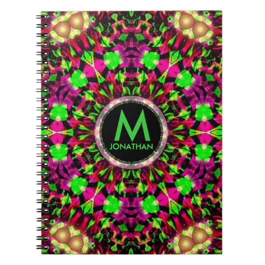 Carnet Explosion Psychedelique Monogramme (Devant)