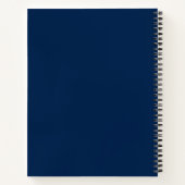 Carnet Expression de texte personnalisée bleu marine mini (Dos)