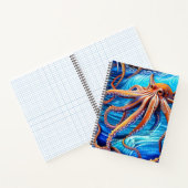Carnet Expressionnisme majestueux Octopus Blue Ocean Wave (Intérieur)
