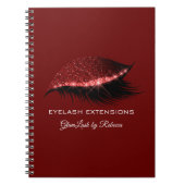 Carnet Extension Lashes Silver Red Eyes Parties scintilla (Devant)
