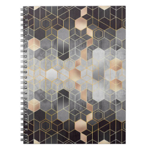 Carnet Extraction géométrique des hexagones sur un noir e