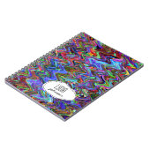 Carnet Exubérant Customisé couleur Zigzag Abstrait (Côté gauche)