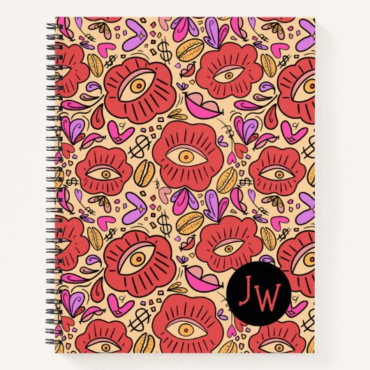 Carnet Eye Doodle Manifest Spiral Notebook (Devant)