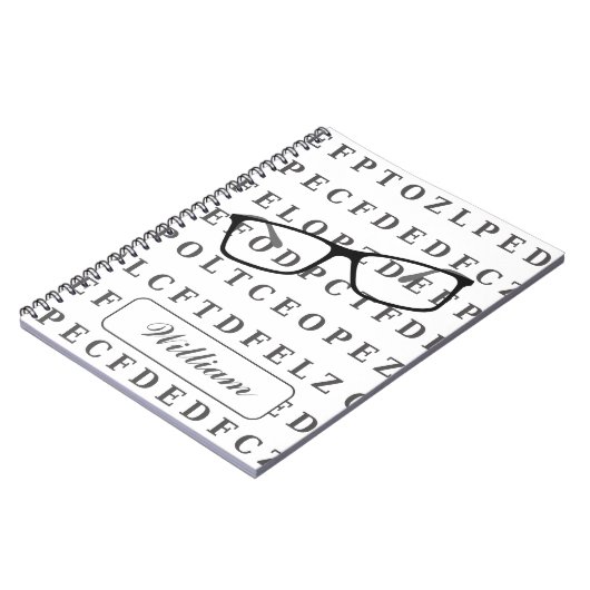 Carnet Eye Test Chart and Specs Personalised Optician (Côté gauche)