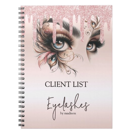 Carnet EyeLashes Glam Champagne Parties scintillant Carne (Devant)