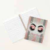 Carnet Eyelashes Parties scintillant rose Glam (Intérieur)
