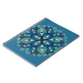 Carnet Eyes Psychédéliques Bleu Floral (Côté gauche)