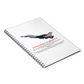 Carnet F-16 Fighting Falcon Fighter Jet (Côté Droit)