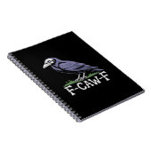 Carnet F-Caw-F Bone Text Skull Raven - Gothic Macabre Hum (Côté Droit)