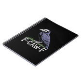 Carnet F-Caw-F Bone Text Skull Raven - Gothic Macabre Hum (Côté gauche)