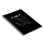 Carnet F-Caw-F Corbeau Drôle Esthétique Décontracté (Côté Droit)