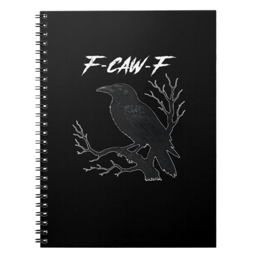 Carnet F-Caw-F Corbeau Drôle Esthétique Décontracté (Devant)